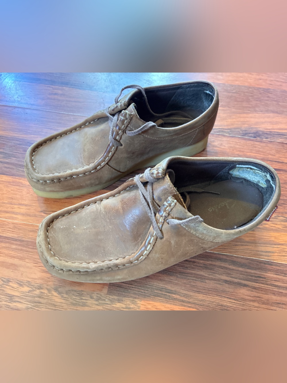 Men's Clark’s Casual Brown Moc Toe Leather Shoes